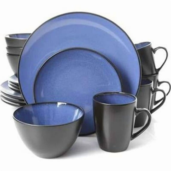 GH SoHo Lounge Round Dinnerware, Blue - 16 Piece