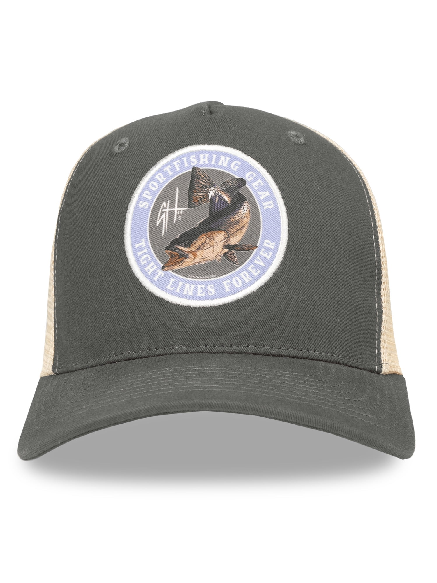 GH BY GUY HARVEY Adult Men's Fishing Hat, Dark Grey, One Size Fits
