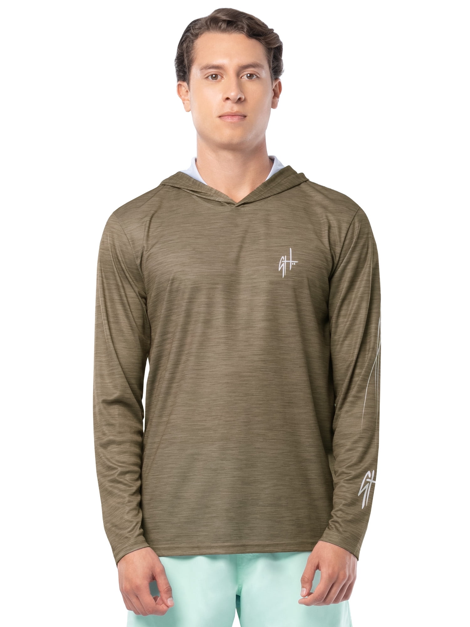 GH BY GUY HARVEY Men's Long Sleeve Sun Protection Speckled Trout Hoodie