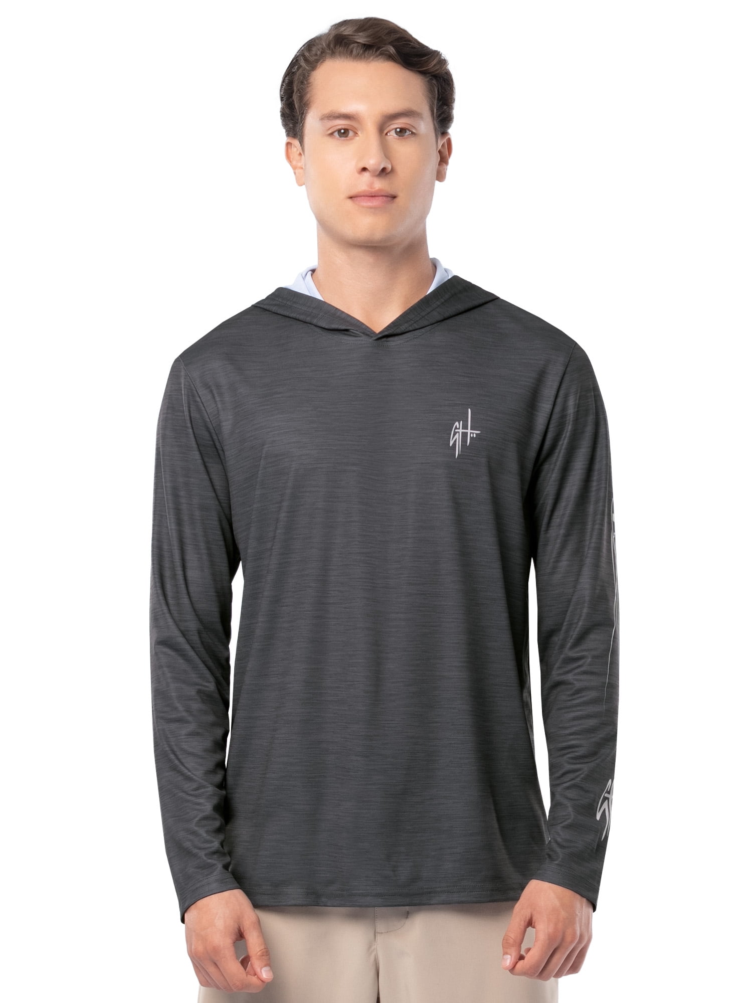 GH BY GUY HARVEY Men's Long Sleeve Sun Protection Northern Three Hoodie
