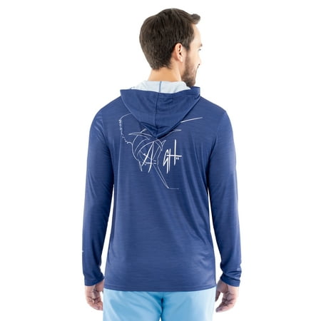 GH BY GUY HARVEY Men's Performance Long Sleeve Fishing Hoodie, Sizes S -3XL