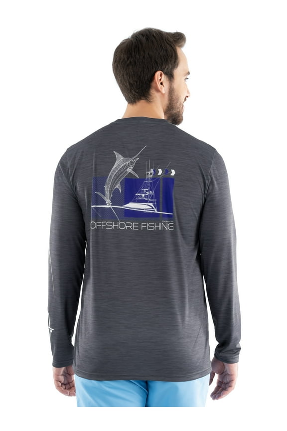 Men's Performance Long Sleeve Fishing Shirt, Sizes:S-3XL