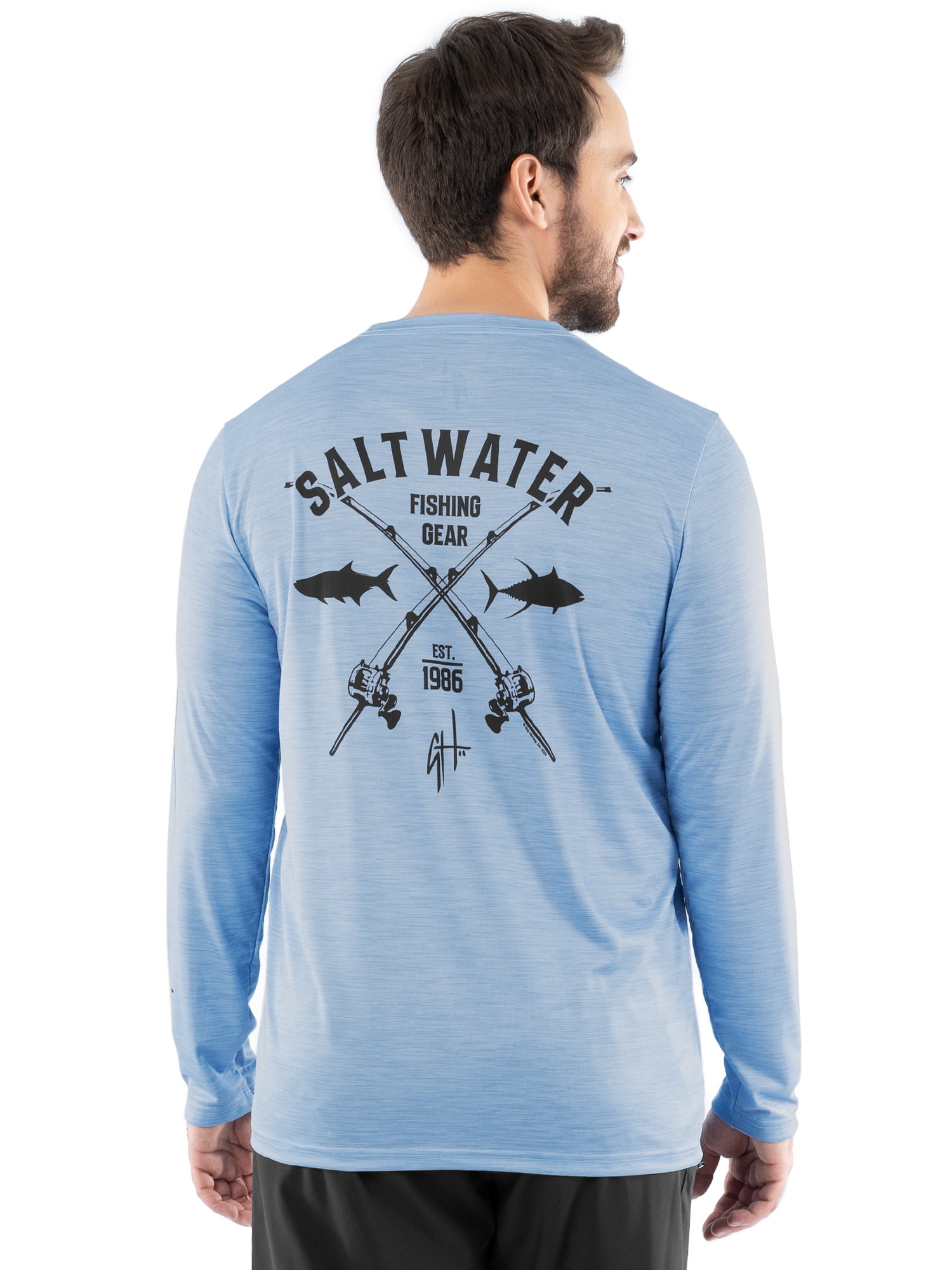 GH BY GUY HARVEY Men's Performance Long Sleeve Fishing Shirt, Sizes:S-3XL