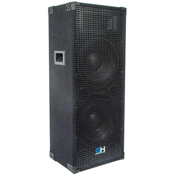 GH212L - Passive Dual 12 Inch 2-Way PA/DJ Loudspeaker Cabinet - 1250 Watt Full Range PA/DJ Band Live Sound Speaker