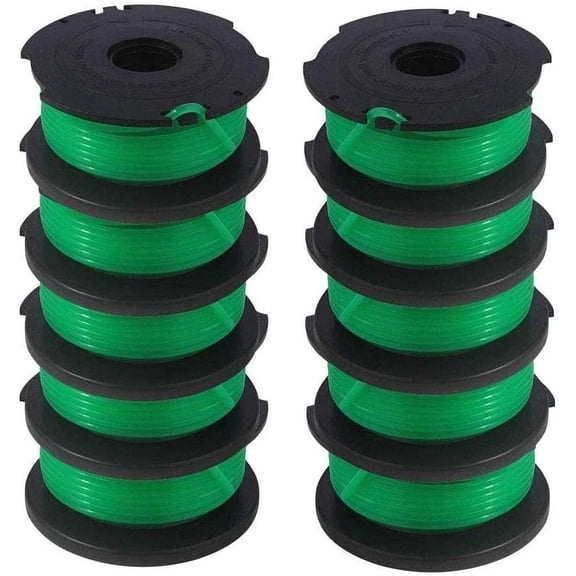 GH3000 Trimmer Replacement Spools Compatible with Black and Decker SF-080 LST540 Weed Eater, 20ft 0.080 inch GH3000R LST540B LST540 Edger Refills Parts, SF O80 Auto-Feed Single Line Cord (10 Pack)