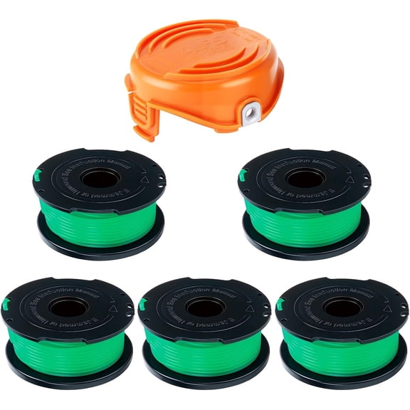GH3000 Trimmer Spool Replacement Weed Eater String, 20Ft 0.080" Weed Wacker String and 90583594 Cap Weed Eater SF-080 SF-080-BKP GH3000 LST540(5+1) for Black and Decker