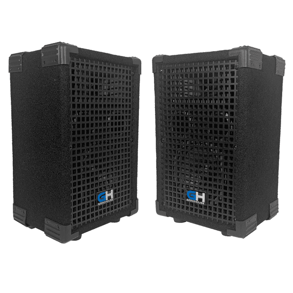 GH5L - Pair of Passive 5 Inch 2-Way PA/DJ Loudspeaker Cabinets - 300 Watt Full Range PA/DJ Band Live Sound Speakers