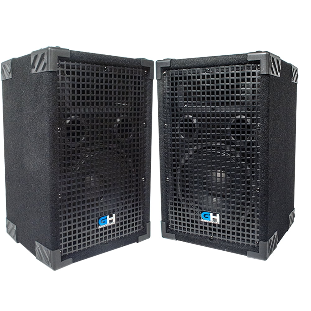 GH8L - Pair of Passive 8 Inch 2-Way PA/DJ Loudspeaker Cabinets - 500 Watt Full Range PA/DJ Band Live Sound Speakers