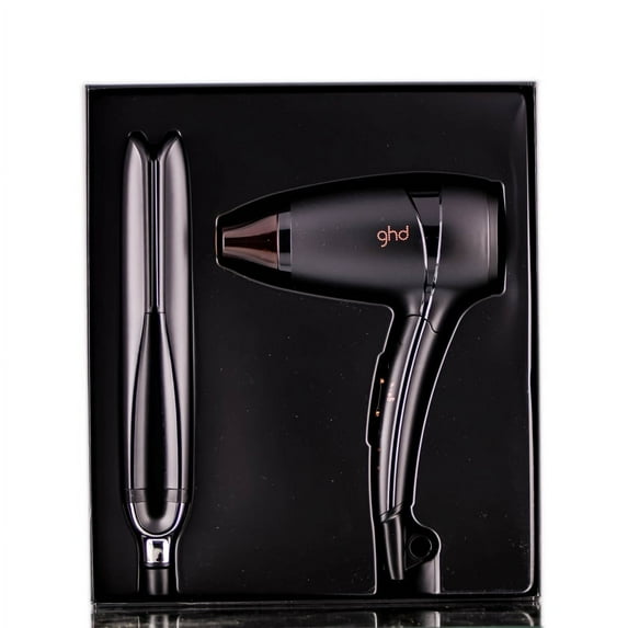 GHD Ultimate Travel Gift Set Black Platinum w/ Hairdryer - Black