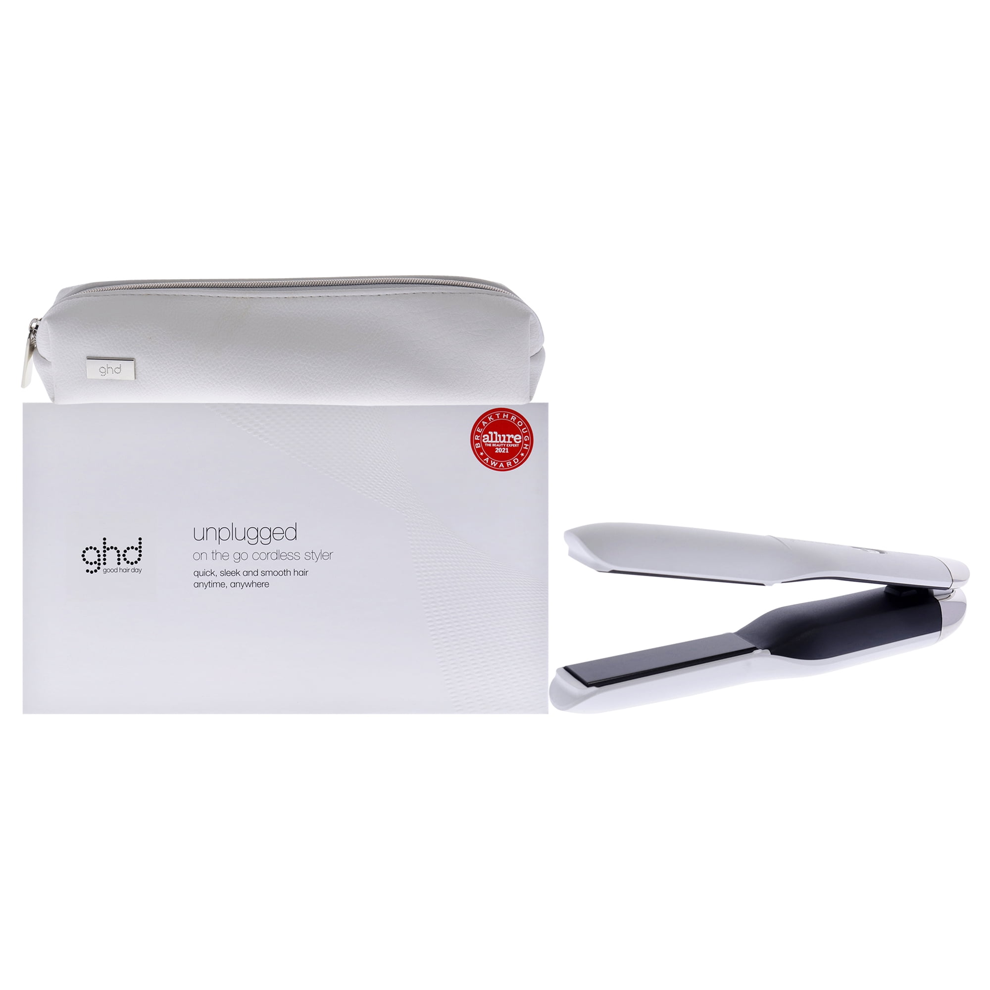 GHD Unplugged White 1 Inch Ceramic Hair Straightening Cordless