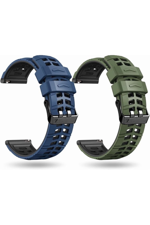 -Bicolor Watch Band, Soft Silicone Adjustable Watch Band Compatible for AMAZTIM M2/M3/T2/T3, KOSPET Tank M2/M3/M3 Ultra/T2/T3/T3 Ultra, Adjustable Wristband, Men Smartwatch Band