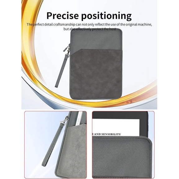 GHDSEEDEHG-Tablet Sleeve for Nook GlowLight 4 Plus eReader 7.8 inch,360 Protective Bag Carrying Case Water-ResistantDark Gray.