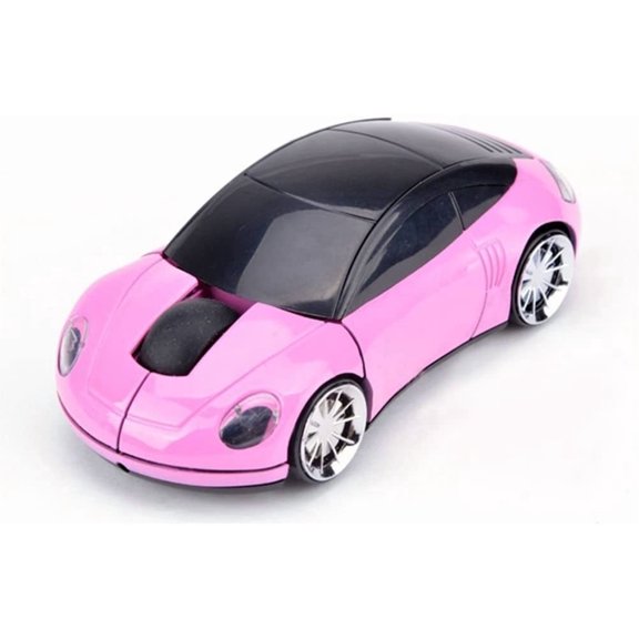 GHDYYPPDEHG-2.4GHz 3D Car Shape Wireless Optical Mouse USB Gaming Mouse with Receiver for PC Laptop (Pink)