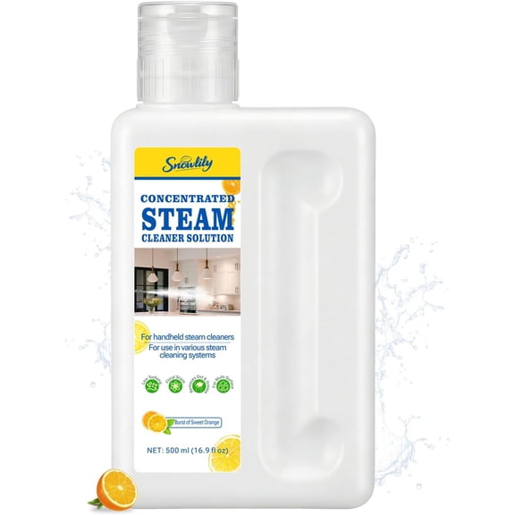 GHDYYPPDEHG-20X Concentrated Multi-Surface Steam Mop Solution with Demineralized Water for Steam CleanersFor All Steam Mops & Machines, Cleans Floors, Curtains, Carpets & Fabrics,16.9 fl oz (Orange)