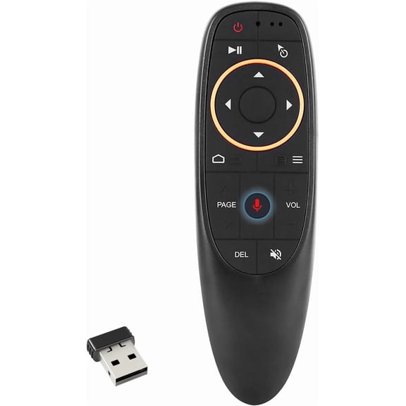 GHDYYPPDEHG-Air Mouse Remote Control, 2.4 GHz Wireless Voice Remote Control with IR Learning, Wireless Connection via USB Receiver Air Mouse for PC Android TV Box Laptop Projector Windows Android Mac