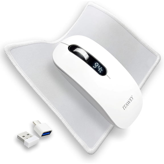 GHDYYPPDEHG-Bluetooth Mouse & Pad Combo | Dual BT/2.4G, LCD Battery Indicator