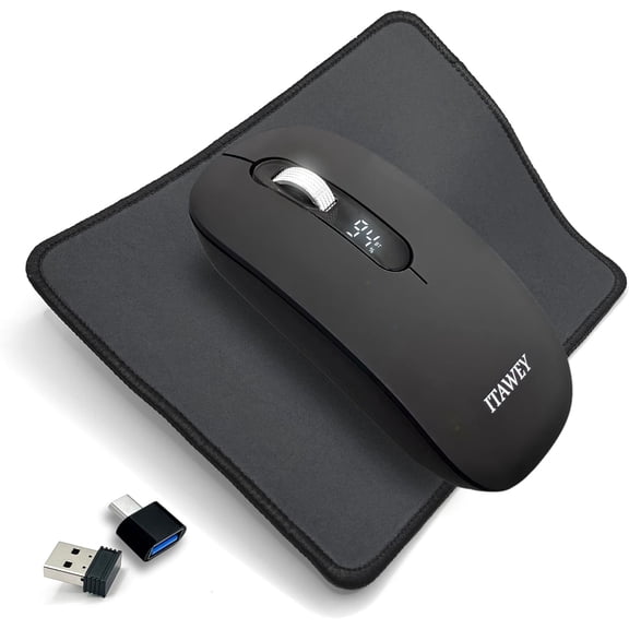 GHDYYPPDEHG-Bluetooth Mouse & Pad Combo | Dual BT/2.4G, LCD Battery Indicator