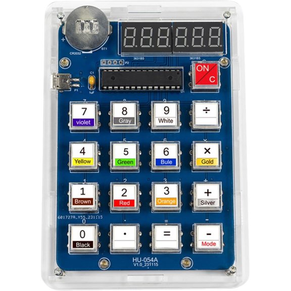 GHDYYPPDEHG-DIY Electronic Calculator Kit, 6-Digit Display, Soldering Practice Project with Resistance Reader