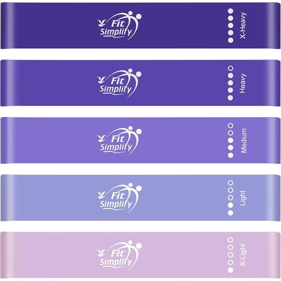 GHDYYPPDEHG-Resistance Loop Exercise Bands with Instruction Guide and Carry Bag, Set of 5