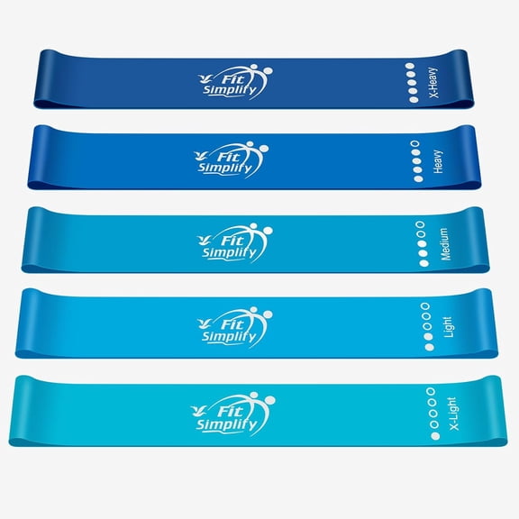 GHDYYPPDEHG-Resistance Loop Exercise Bands with Instruction Guide and Carry Bag, Set of 5