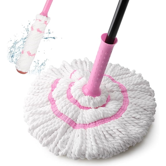 GHDYYPPDEHG-Self Wringing Twist Mops for Floor Cleaning, Microfiber Floor Mop with Wringer, 57 " Long Handle Easy Wringing Mop for Hardwood Commercial Household Clean