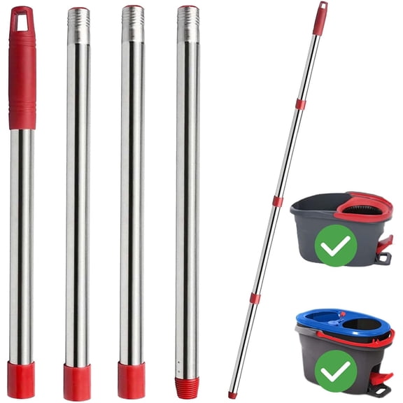 GHDYYPPDEHG-Spin Mop Replacement Handle, 4-Section 30-to-58 inch Mop Stick Replacement for Ocedar Mop Handle for Easy Wring and Rinse Clean, Germany Screw Joint (Mop Head&Base not Included)