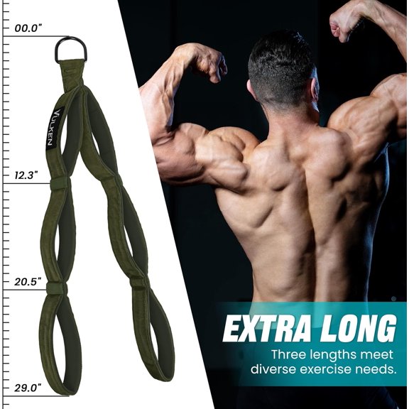GHDYYPPDEHG-Tricep Rope Cable Attachment. 28.7 Inch & 22 Inch Two Lengths Built in One Pull Down Rope