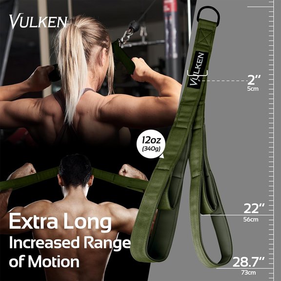 GHDYYPPDEHG-Tricep Rope Cable Attachment. 28.7 Inch & 22 Inch Two Lengths Built in One Pull Down Rope