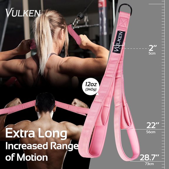 GHDYYPPDEHG-Tricep Rope Cable Attachment. 28.7 Inch & 22 Inch Two Lengths Built in One Pull Down Rope