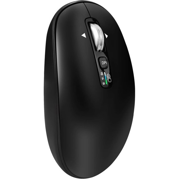 GHDYYPPDEHG-Wireless Bluetooth Mouse,USB+BT2,Multi Device Ergo Full Size Mouses-big Hand,Metal 4-Way Super Scrolling, 3000 DPI,10 Buttons,Plug&Play,Quiet,w/ 2 Batteries,Mice for Laptop,Computer,Tab
