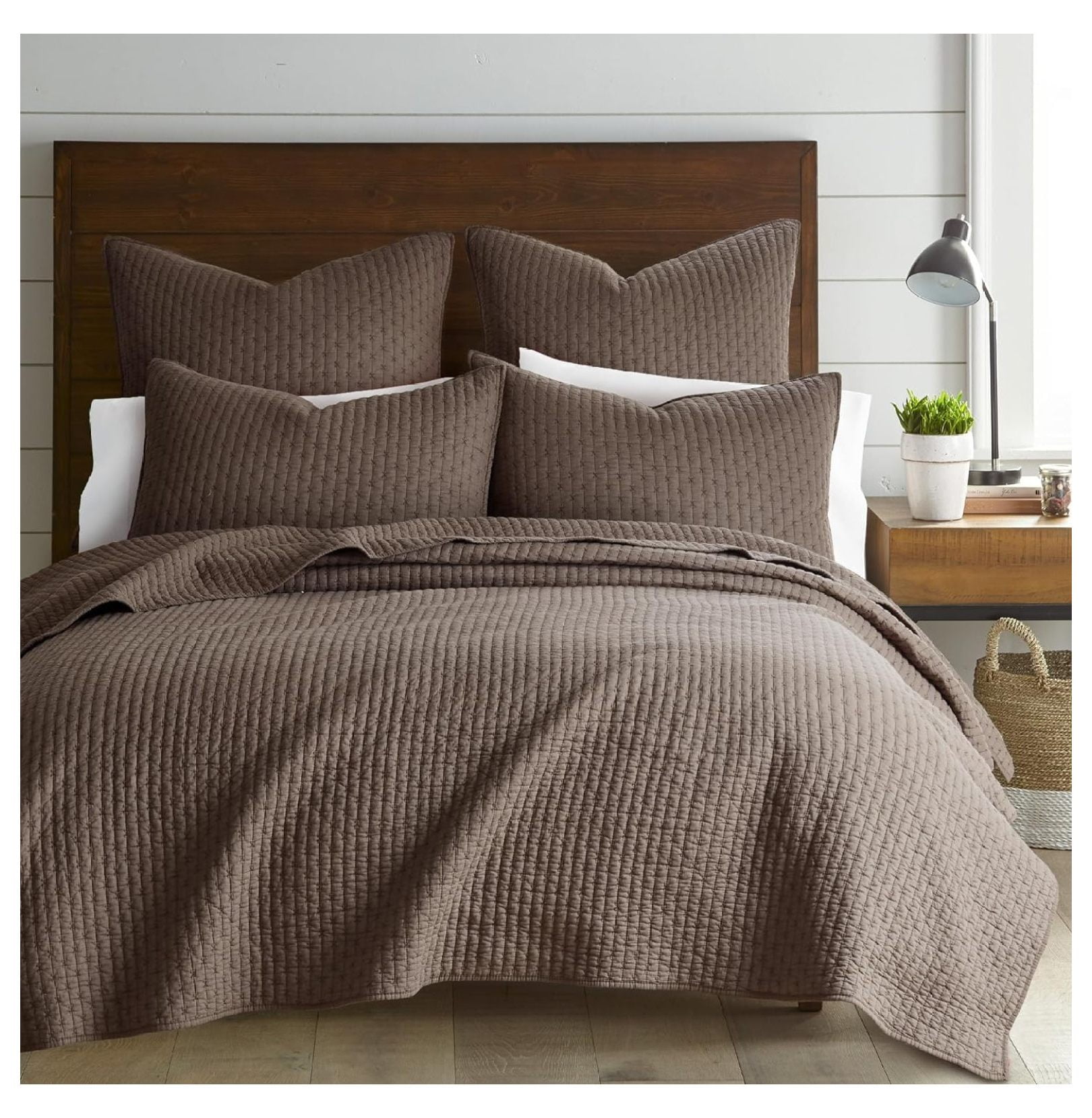 GHF Cross Stitch Cocoa Quilt Set 100 Cotton / XL Quilt (68x86in