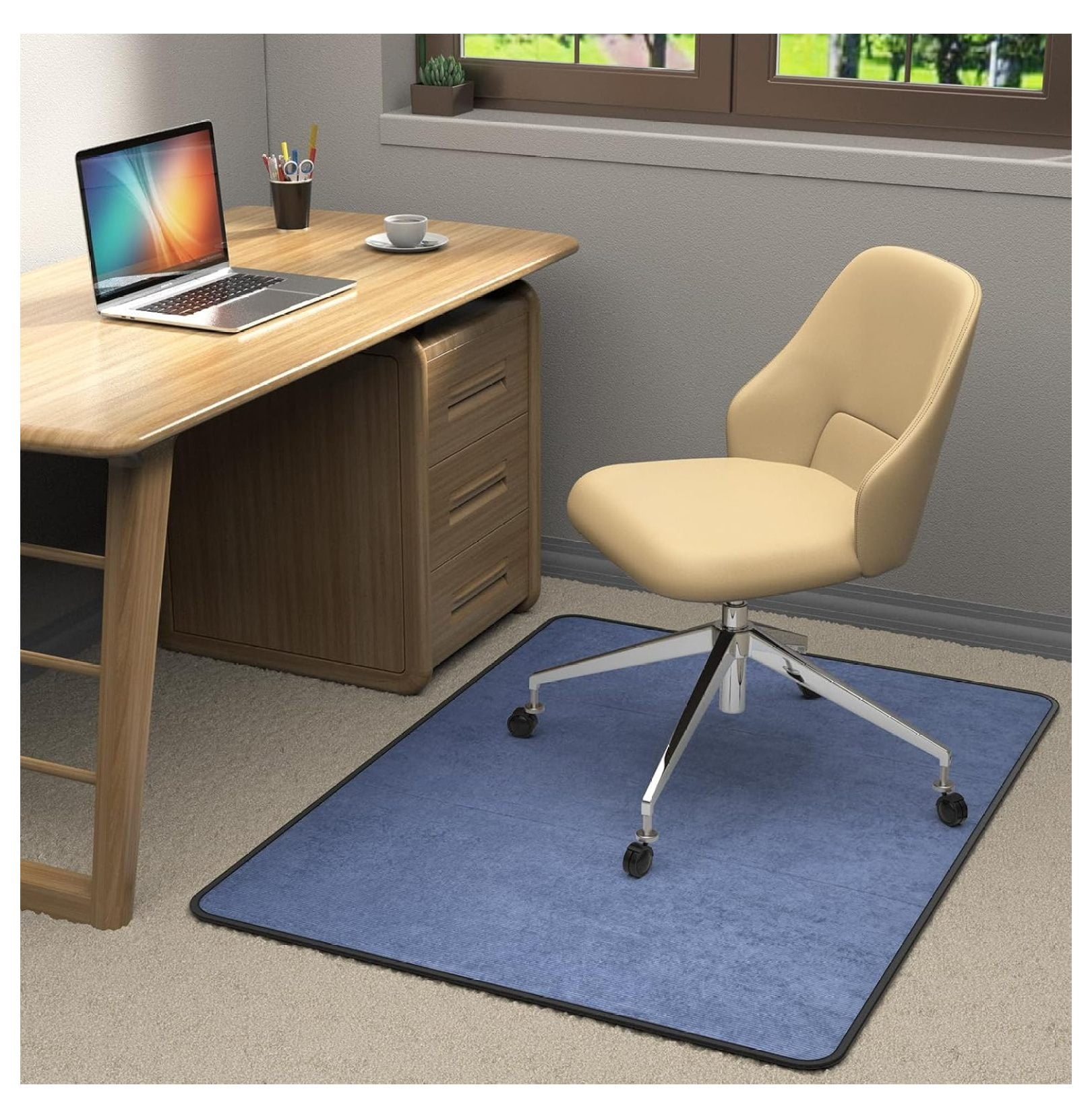 Free Shipping HOMWOO Office Chair Mat for Carpet Floor Computer Desk Chair Mat for Low Pile Carpet 36 x 48 Heavy Duty Polycarbonate Clear Floor Mat for Home Office Walmart