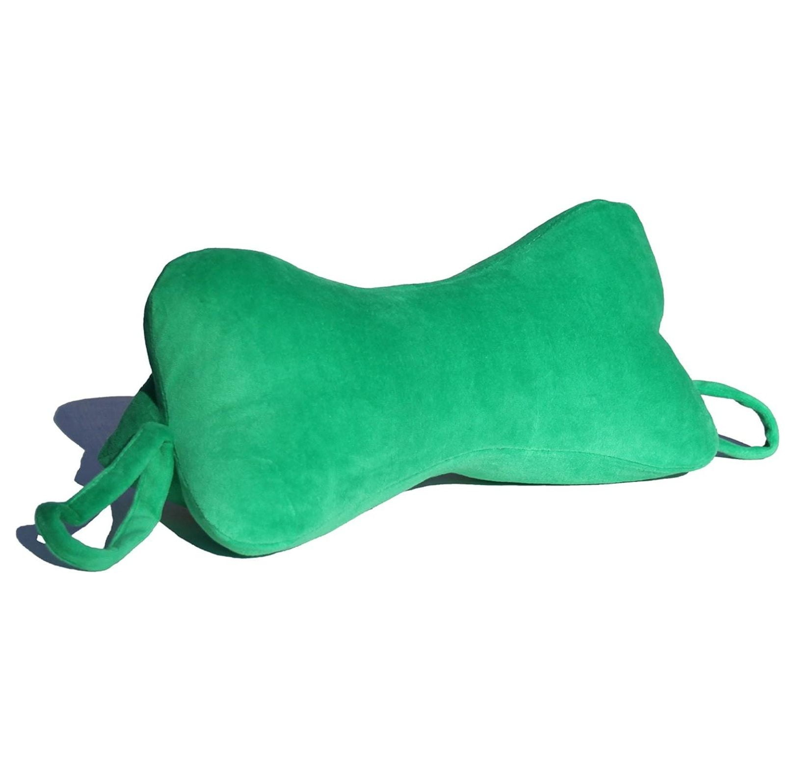 GHF NeckBone Chiropractic Pillow by Original Bones Green Velour Fabric Cervical Neck Pain Relief with Comfort Adjustment Use Bed Office Travel Camping Walmart