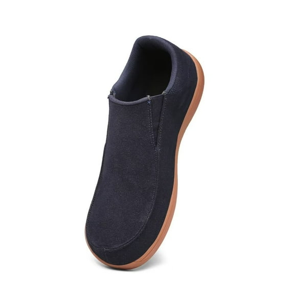 GHFKKB Men Wide Shoes Leisure Vintage Slip On Loafers Boat Walking Men Shoes Slip-ons Comfortable Shoes