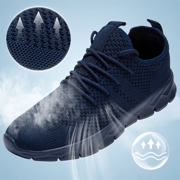 GHFKKB Men's Shoes Casual Sneakers Mesh Running Shoes Breathable Outdoor Sports Fitness Walking Shoes Lightweight