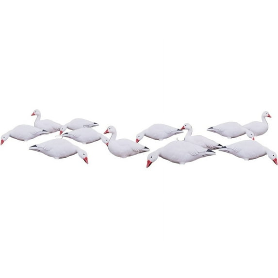 GHG Decoy Systems Pro-Grade Snow Goose Silhouette Decoys - Pack of 12