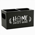 thumbnail image 1 of GHIIYER Coffee Table Organizer Remote Control Holder Wooden Storage Supplies Table Decor Black One Size, 1 of 4