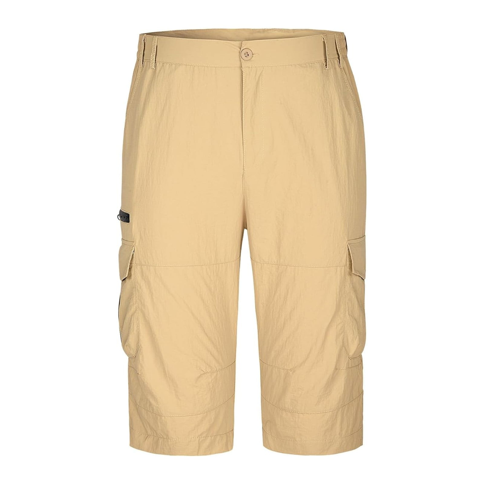 GHIIYER Mens Casual Pants Outdoor Loose Cargo Shorts Breathable Wide