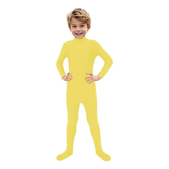 Toddler Jumpsuit Baby Boys Girls Kids Clothes Slim Lightweight Long Sleeve Romper Yellow Size S
