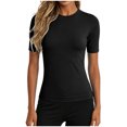 thumbnail image 1 of GHIIYER Women's Short Sleeve Sports Top Summer Workout Tops Athletic Yoga Running Shirts Size L, 1 of 4