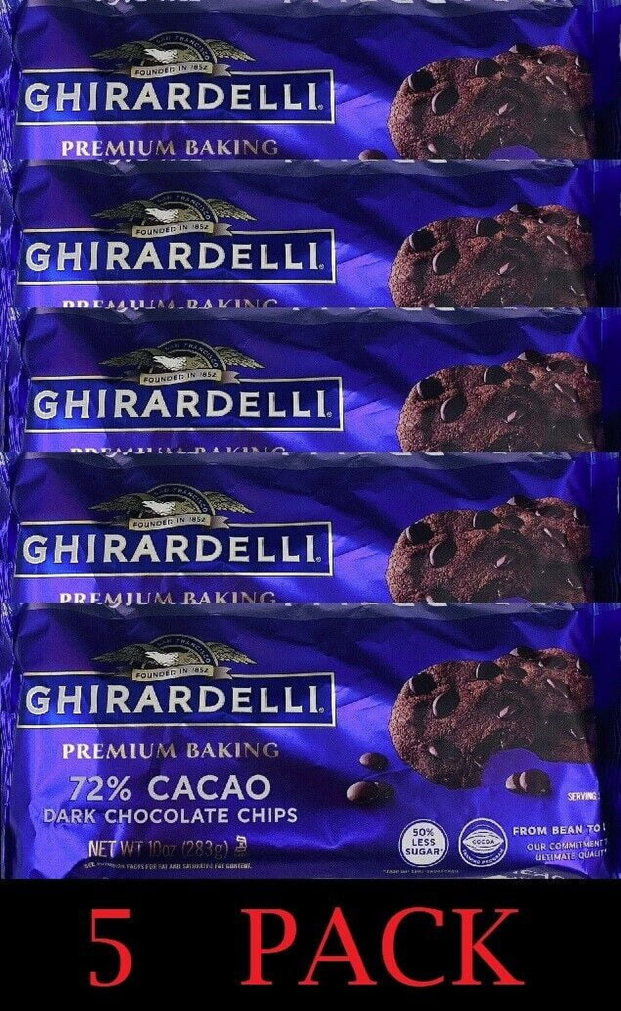 GHIRARDELLI 72 Cocoa Dark Chocolate Chips for Baking Premium Chips 10