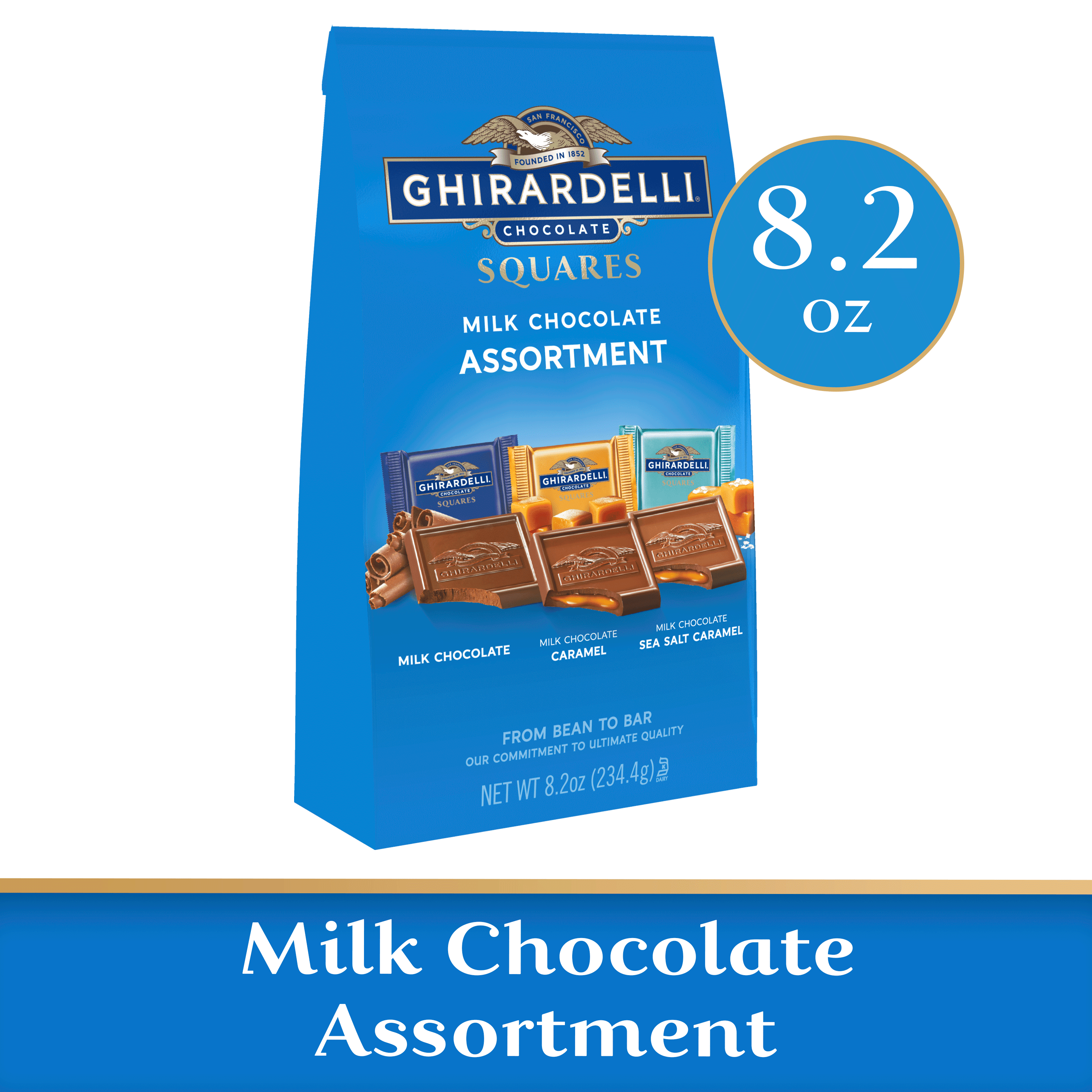 GHIRARDELLI Assorted Milk Chocolate Squares, Chocolate Assortment, 8.2