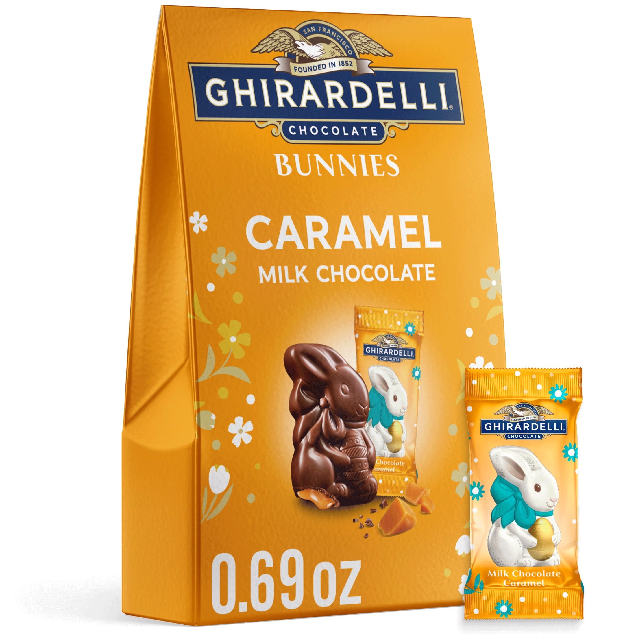 GHIRARDELLI Easter Shaped Caramel Milk Chocolate Bunnies Candy