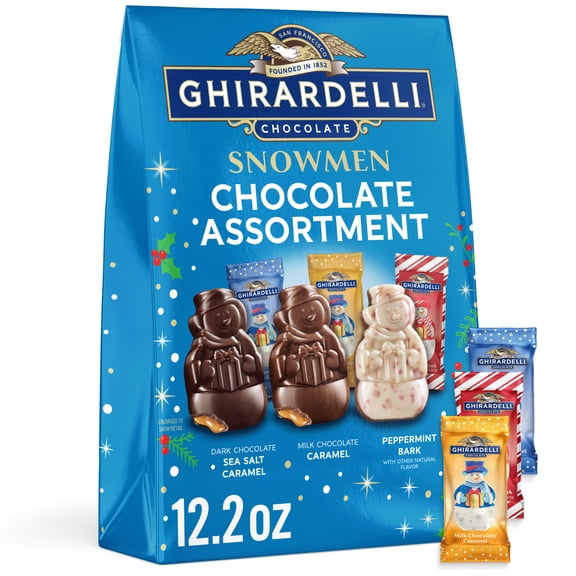 GHIRARDELLI Chocolate Snowmen Assortment, 12.2 oz Bag