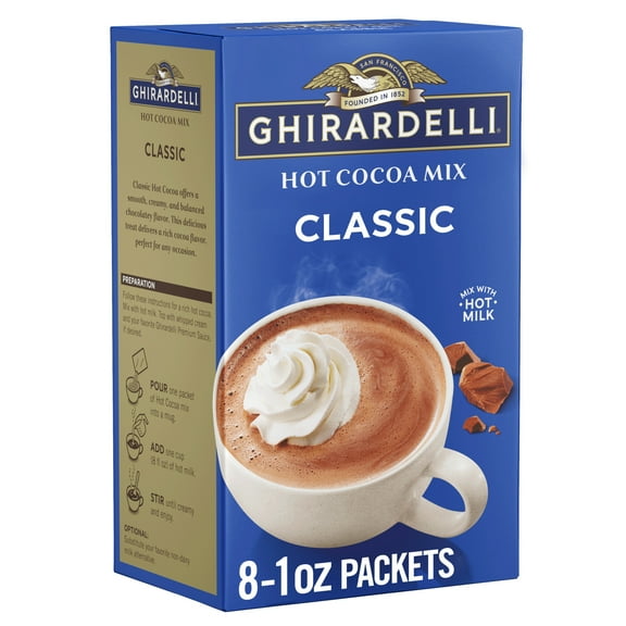 GHIRARDELLI Classic Hot Cocoa Mix, 8-1 oz Packets