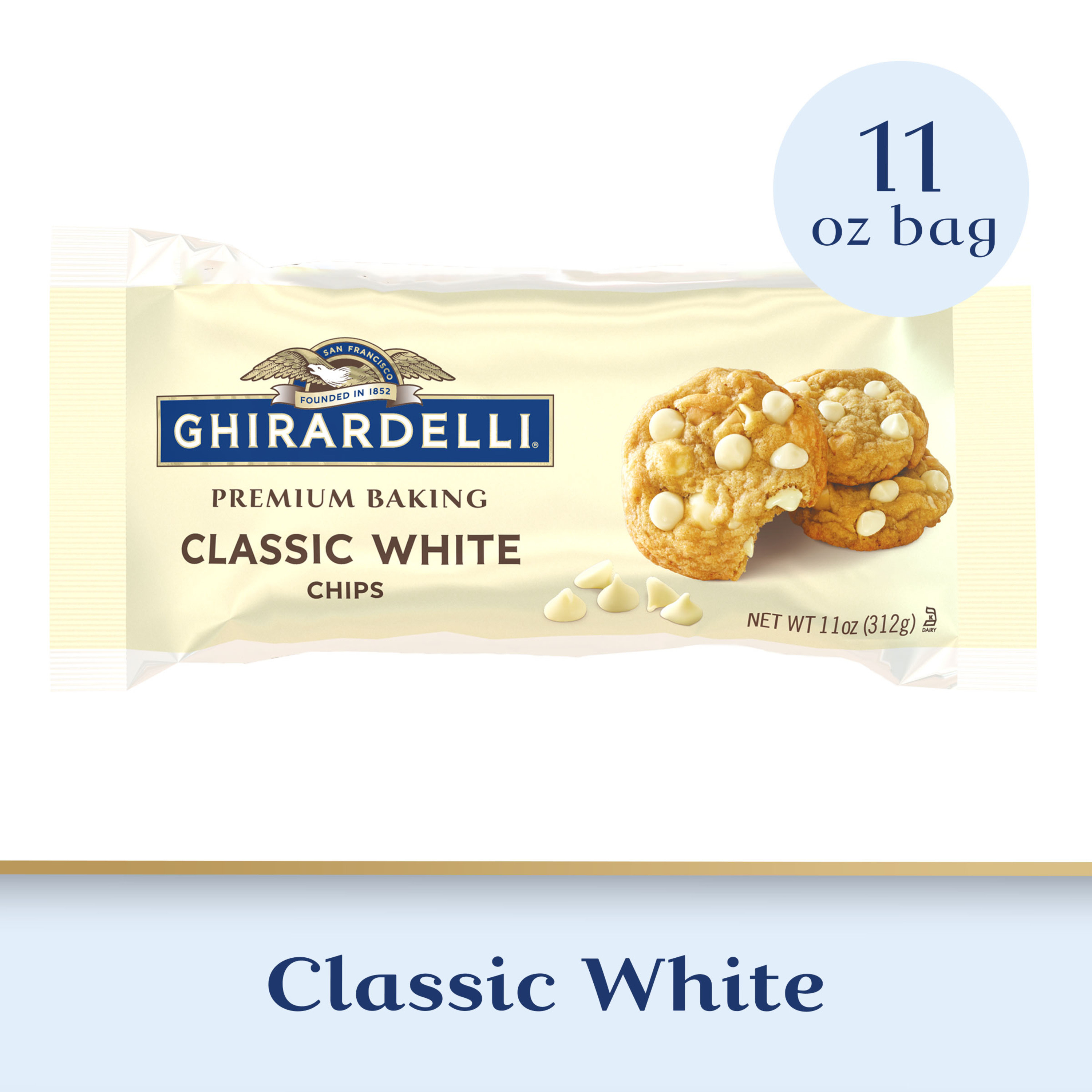 GHIRARDELLI Classic White Premium Baking Chips, 11 oz Bag - image 1 of 9