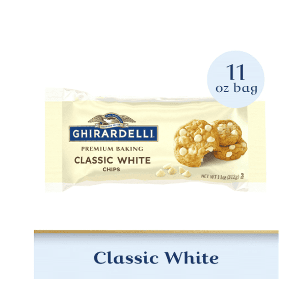 GHIRARDELLI Classic White Premium Baking Chips, 11 oz Bag