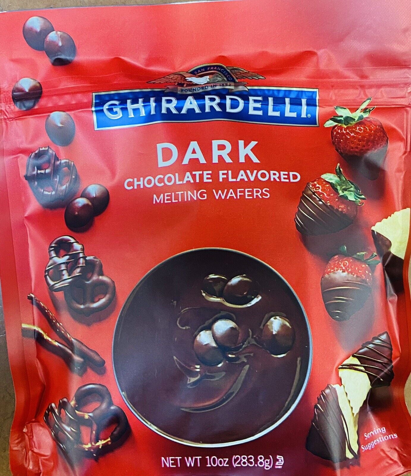 GHIRARDELLI DARK CHOCOLATE Melting Wafers 10 oz Bag BAKING