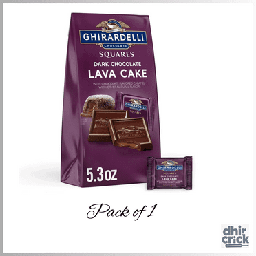 GHIRARDELLI Dark Chocolate Candy SQUARES with Lava Cake Filling, 5.3 oz Bag...