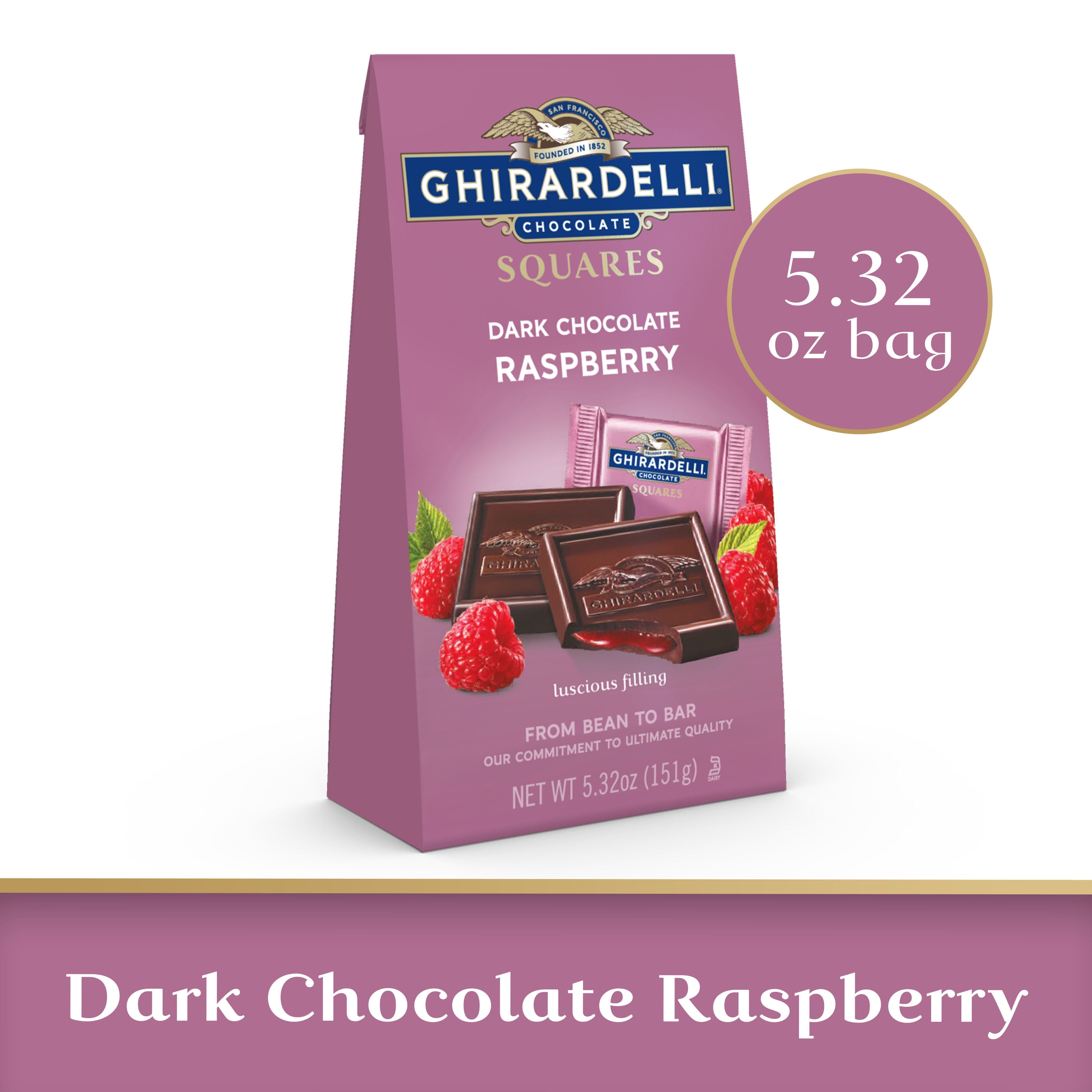 Ghirardelli Dark Chocolate Squares, Mint - 5.32 oz